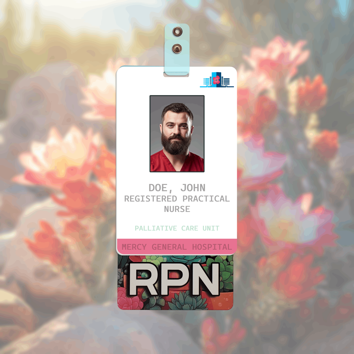 Succulent Garden (RPN) - Vertical Role ID Badge