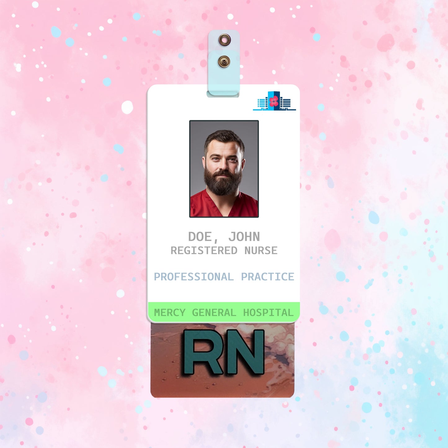 Beach Dream (RN) - Vertical Role ID Badge [v1]