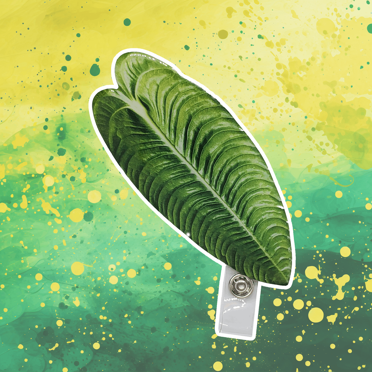 Long Philodendron - Leaf Badge Reel